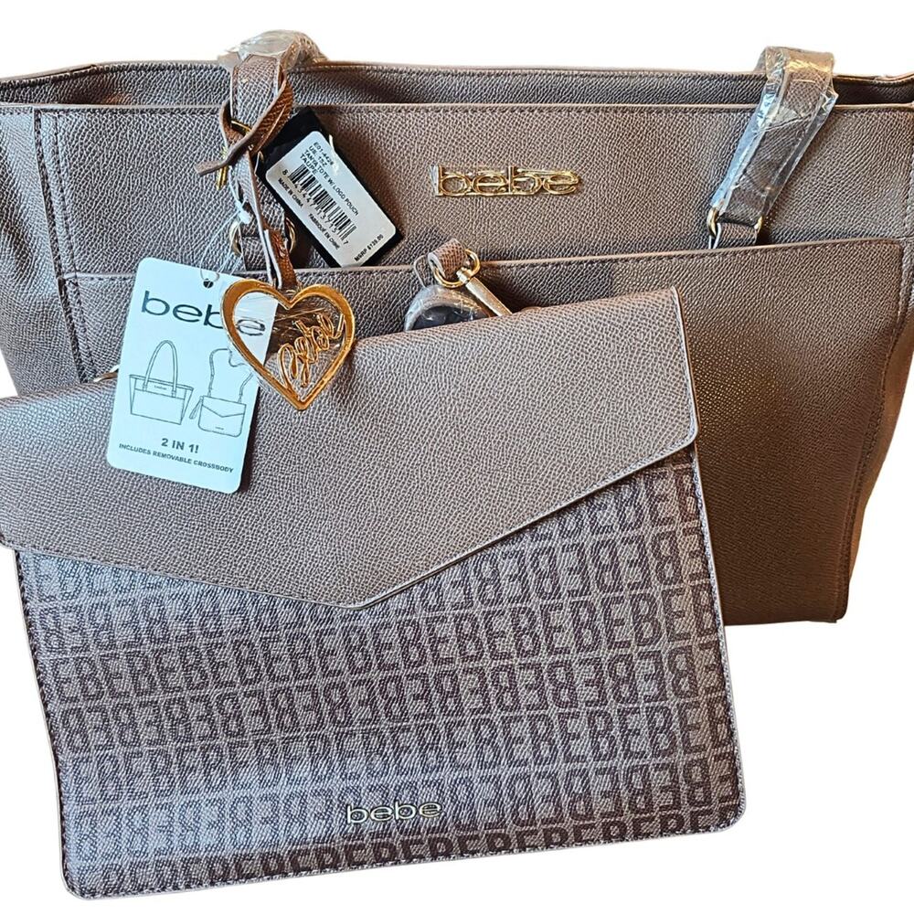 Stylish Bebe 2-in-1 Tote & Crossbody Set – Brand New with Tags!